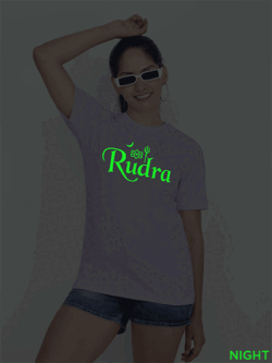 Lavender Cotton Rudra Name Glow in Dark Women T-shirt