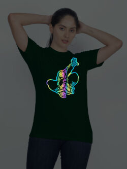 Bgreen Cotton Spider Man Rainbow Women T-shirt