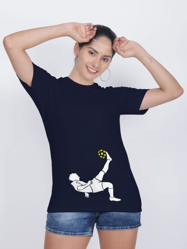 Nblue Cotton Magical Kick Women T-shirt