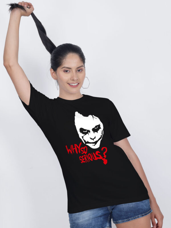 Black Cotton Joker Women T-shirt