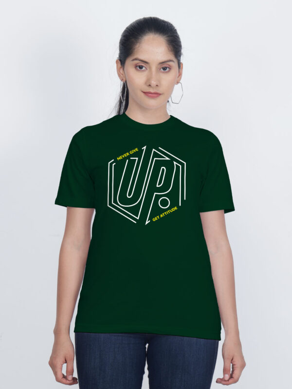 Bgreen Cotton Never Give Up Women T-shirt