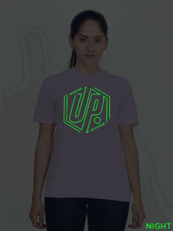 Lavender Cotton Never Give Up Glow in Dark Women T-shirt