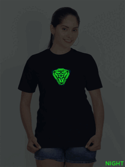 Nblue Cotton ArcReactor Glow in Dark Women T-shirt