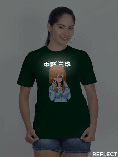 Bgreen Cotton Miku Nakano Reflective Women T-shirt