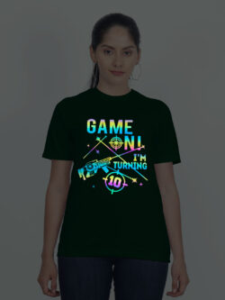 Bgreen Cotton Laser Tag Game in Rainbow Women T-shirt