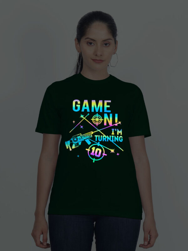 Bgreen Cotton Laser Tag Game in Rainbow Women T-shirt