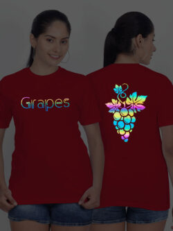 Red Cotton Grapes Rainbow Women T-shirt