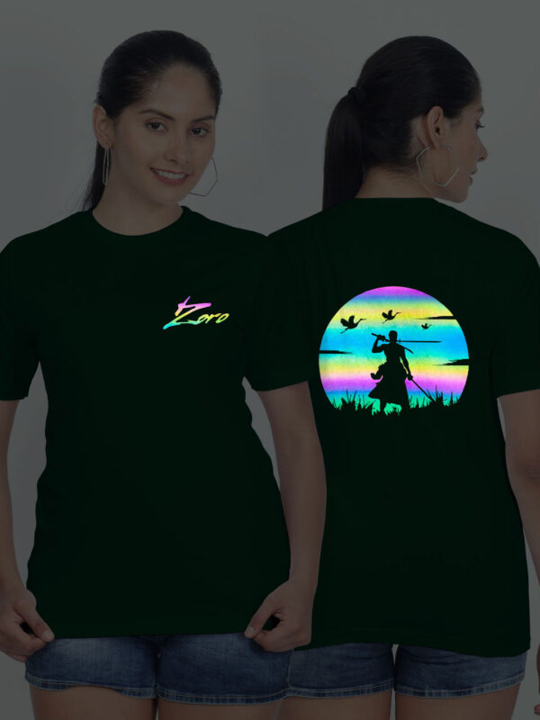 Bgreen Cotton Zoro Rainbow Women T-shirt