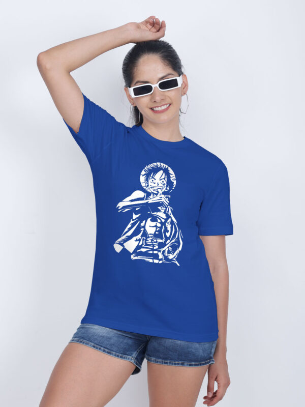 Rblue Cotton Monkey D.Luffy Women T-shirt