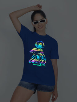 Rblue Cotton Monkey D.Luffy Rainbow Women T-shirt