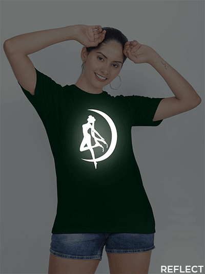 Bgreen Cotton Sailor Moon Reflective Women T-shirt