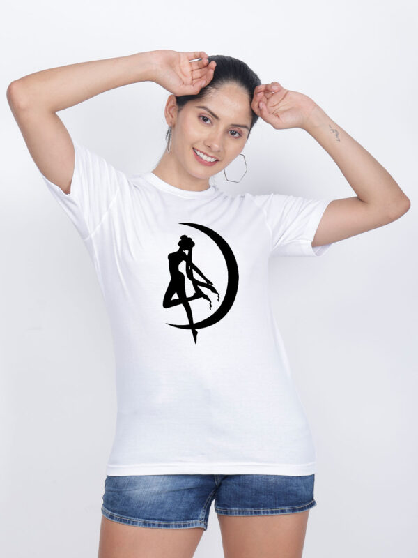 White Cotton Sailor Moon Women T-shirt