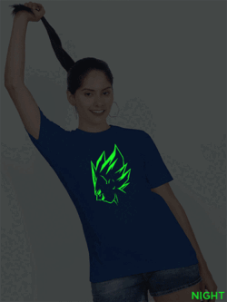 Rblue Cotton Vegeta Glow in Dark Women T-shirt