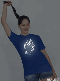 Rblue Cotton Vegeta Reflective Women T-shirt