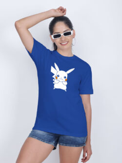 Rblue Cotton Cute Pickachu Women T-shirt