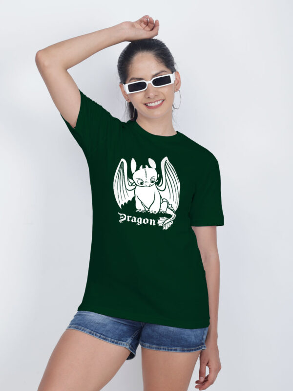 Bgreen Cotton Toothless Dragon Women T-shirt