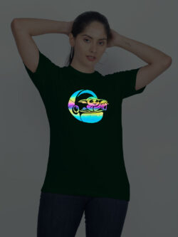 Bgreen Cotton Baby Yoda ship Rainbow Women T-shirt