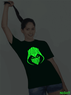 Bgreen Cotton Moon Knight Glow in Dark Women T-shirt