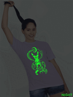 Lavender Cotton Eevee and Umbreaon Glow in Dark Women T-shirt