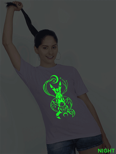 Lavender Cotton Eevee and Umbreaon Glow in Dark Women T-shirt
