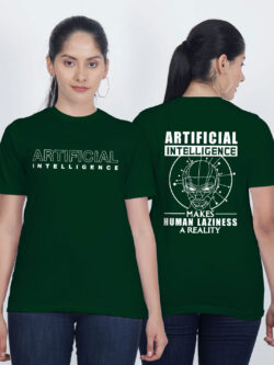 Bgreen Cotton Artificial Inteligence Women T-shirt