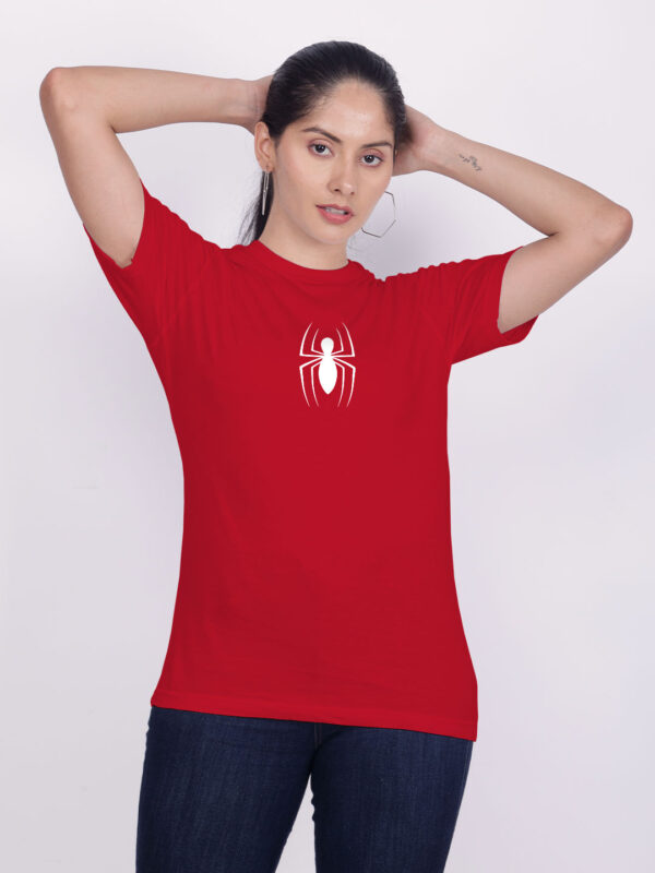 Red Cotton Spider Women T-shirt