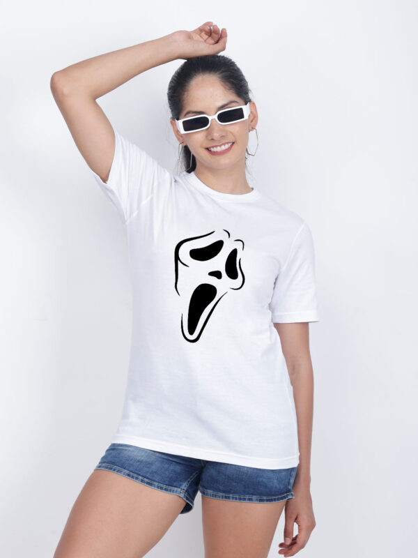 White Cotton Ghost Women T-shirt