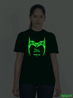 Bgreen Cotton Wanda Crown Glow in Dark Women T-shirt