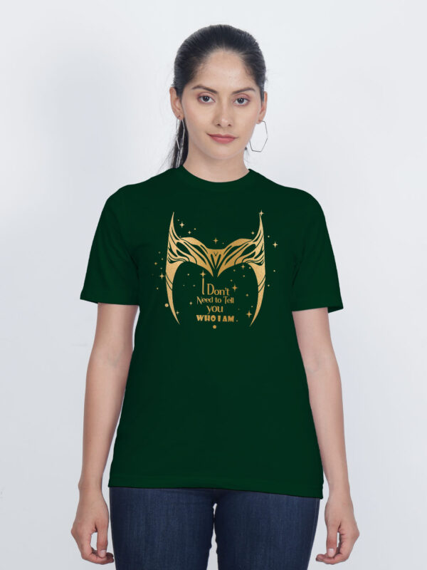 Bgreen Cotton Wanda Crown Gold Printed Printed Women T-shirt