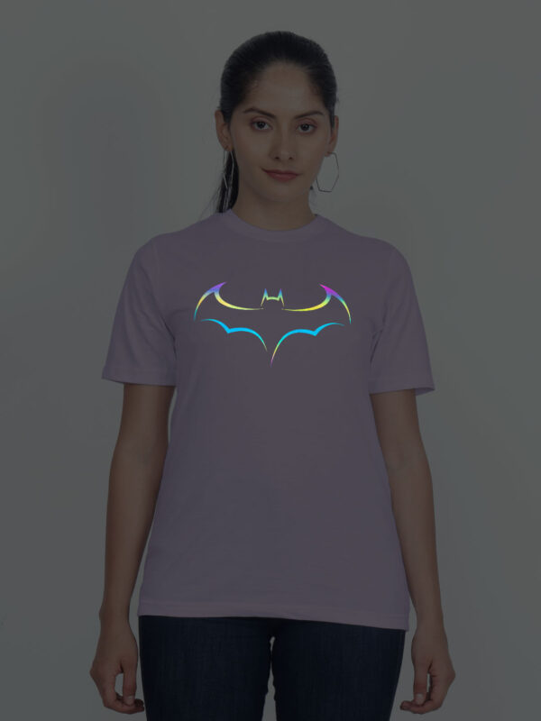 Lavender Cotton Batman Rainbow Women T-shirt
