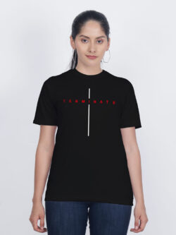 Black Cotton Terminator Women T-shirt
