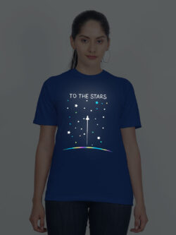 Rblue Cotton Pilot to the Stars Rainbow Women T-shirt