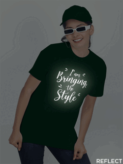 Bgreen Cotton Bringing the Style Reflective Women T-shirt