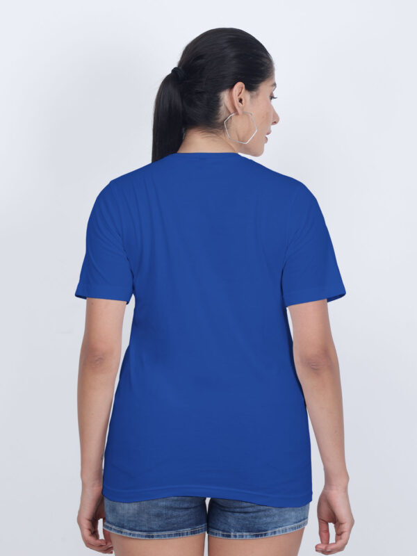Royal Blue Rainbow Reflective Women Customize Tshirt - Image 6