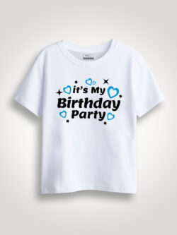 White Cotton It's my Birthday Party Kids T-shirt