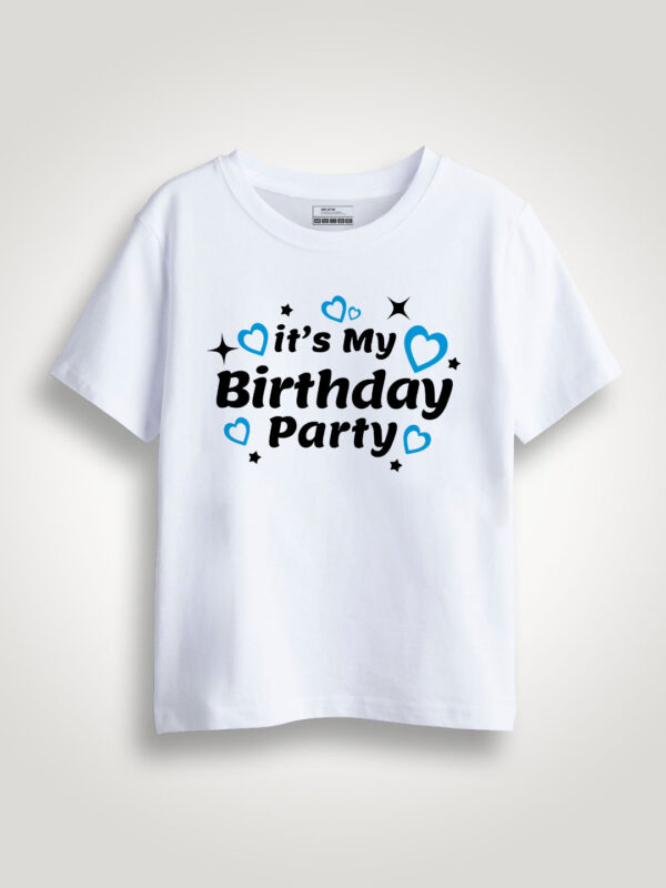 White Cotton It's my Birthday Party Kids T-shirt