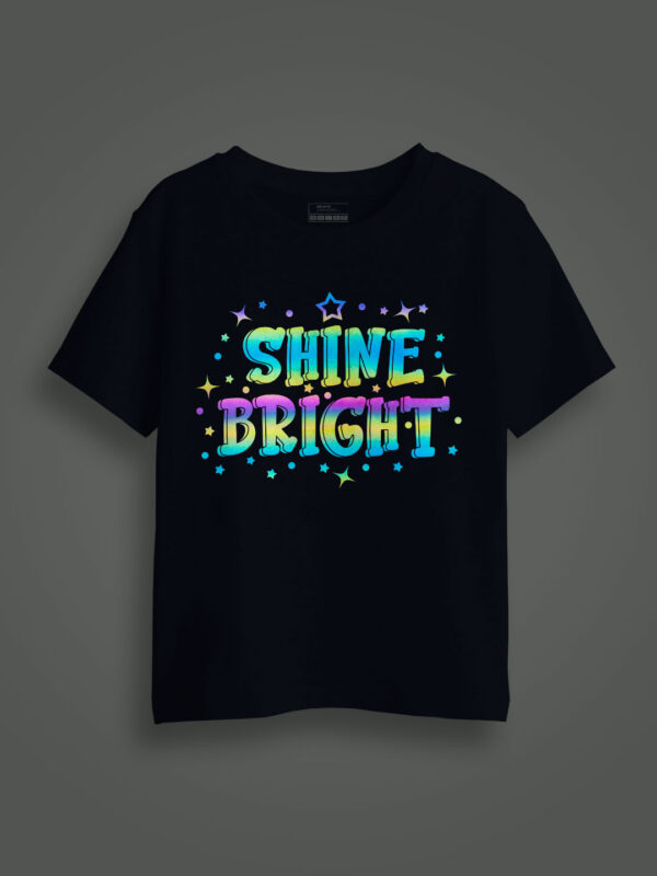 Nblue Cotton Shine Bright Rainbow Reflective Kids T-shirt