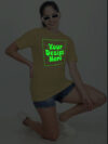 Customize Night Glow Women Beige Tshirt - Image 7