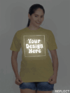 Customize Reflective Women Beige Tshirt - Image 5