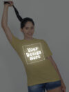Customize Reflective Women Beige Tshirt - Image 3