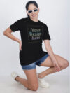 Black Rainbow Reflective Women Customize Tshirt - Image 2