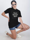 Customize Reflective Women Black Tshirt - Image 2