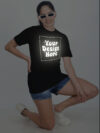 Customize Reflective Women Black Tshirt - Image 6