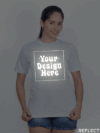 Customize Reflective Women Grey Tshirt - Image 5