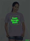 Customize Night Glow Women Lavender Tshirt - Image 5
