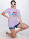 Women Lavender Customize Printed T-shirt - Image 3