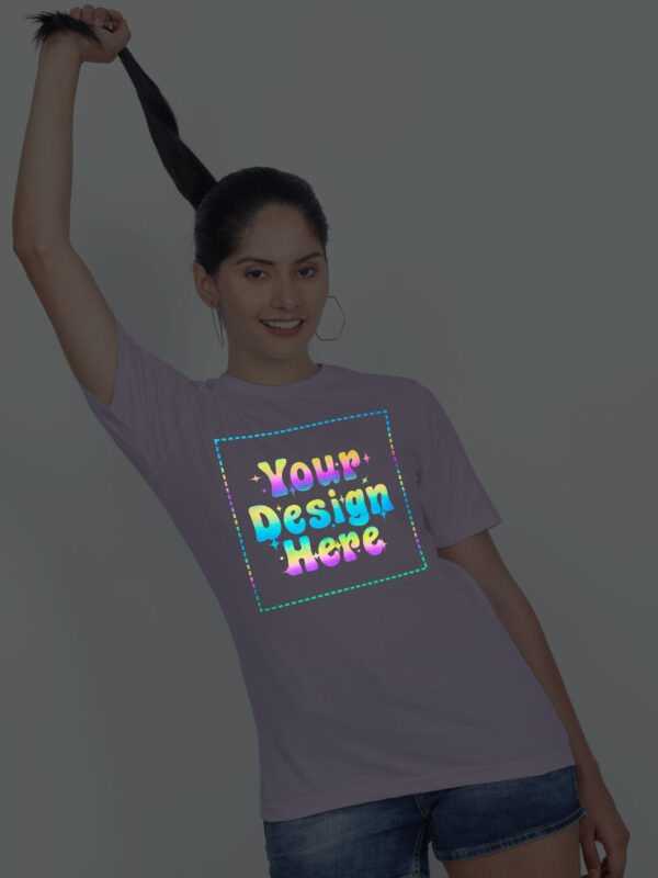 Lavender Rainbow Reflective Women Customize Tshirt - Image 3