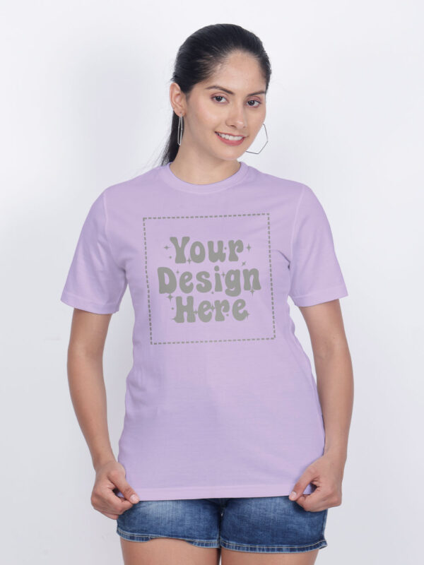 Customize Reflective Women Lavender Tshirt - Image 4