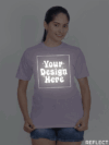 Customize Reflective Women Lavender Tshirt - Image 5