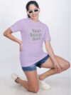 Customize Reflective Women Lavender Tshirt - Image 2